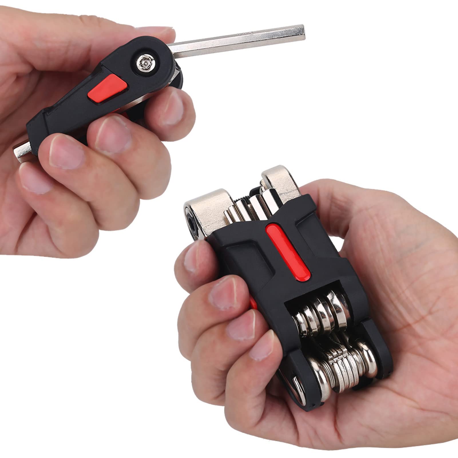 Herramientas de reparación de bicicletas, kit de herramientas de reparación múltiple de bicicletas 16 en 1 para bicicletas de montaña y bicicletas de carretera