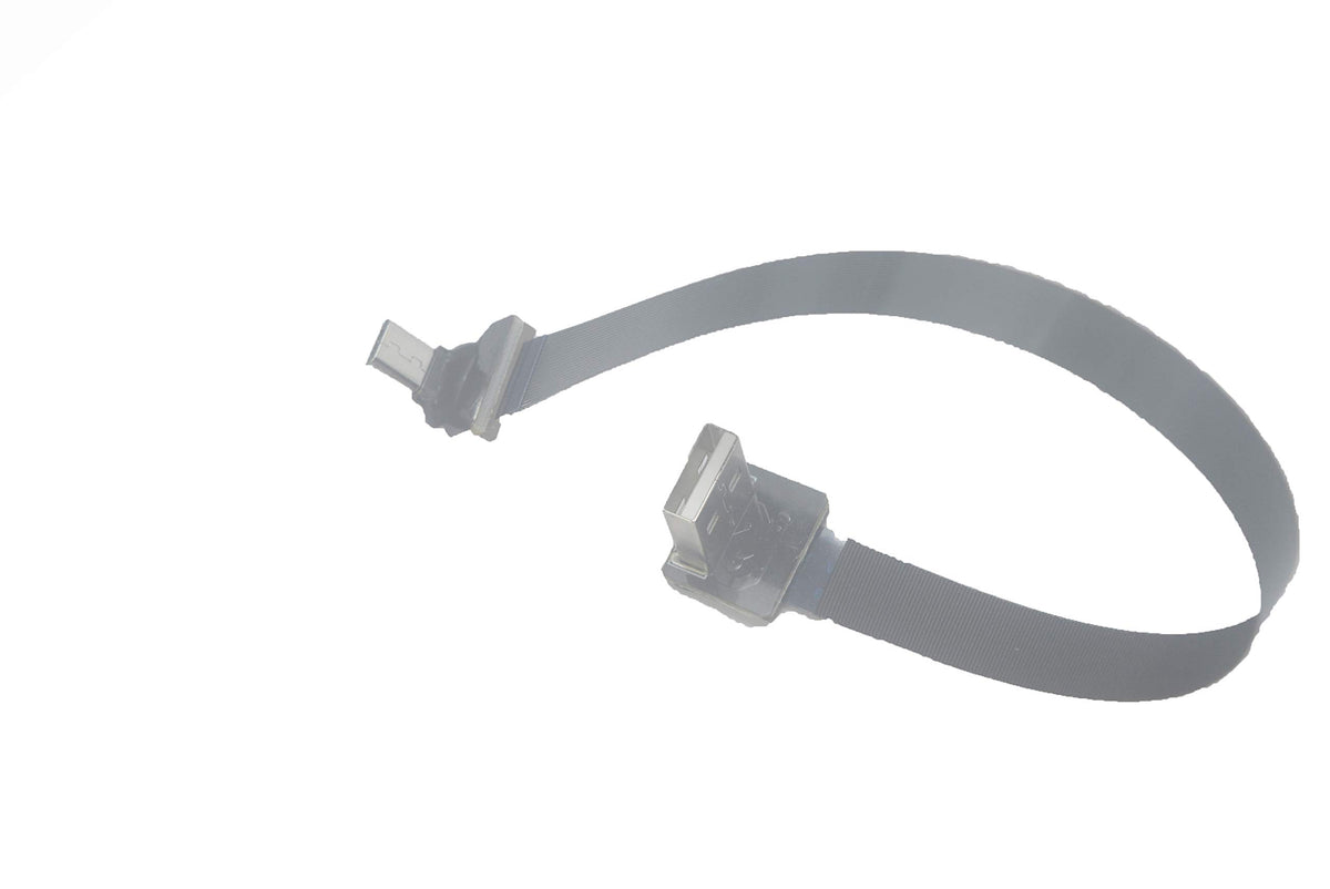 Cable Micro USB Macho a USB A Macho Negro para Sincronización y Carga, 90 Grados, 15 cm