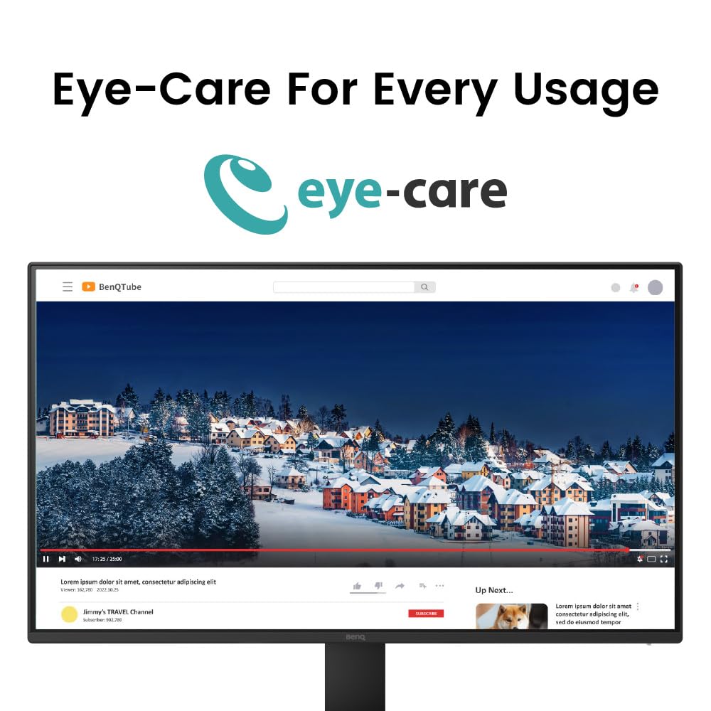 BenQ GW2791 Monitor de Cuidado Ocular IPS de 27 Pulgadas 1080p FHD 100Hz, HDMI, DisplayPort, 1080x1920, Bisel Ultra Delgado, Certificado TUV, sin Parpadeo, luz Azul Baja Plus, Eye-CareU