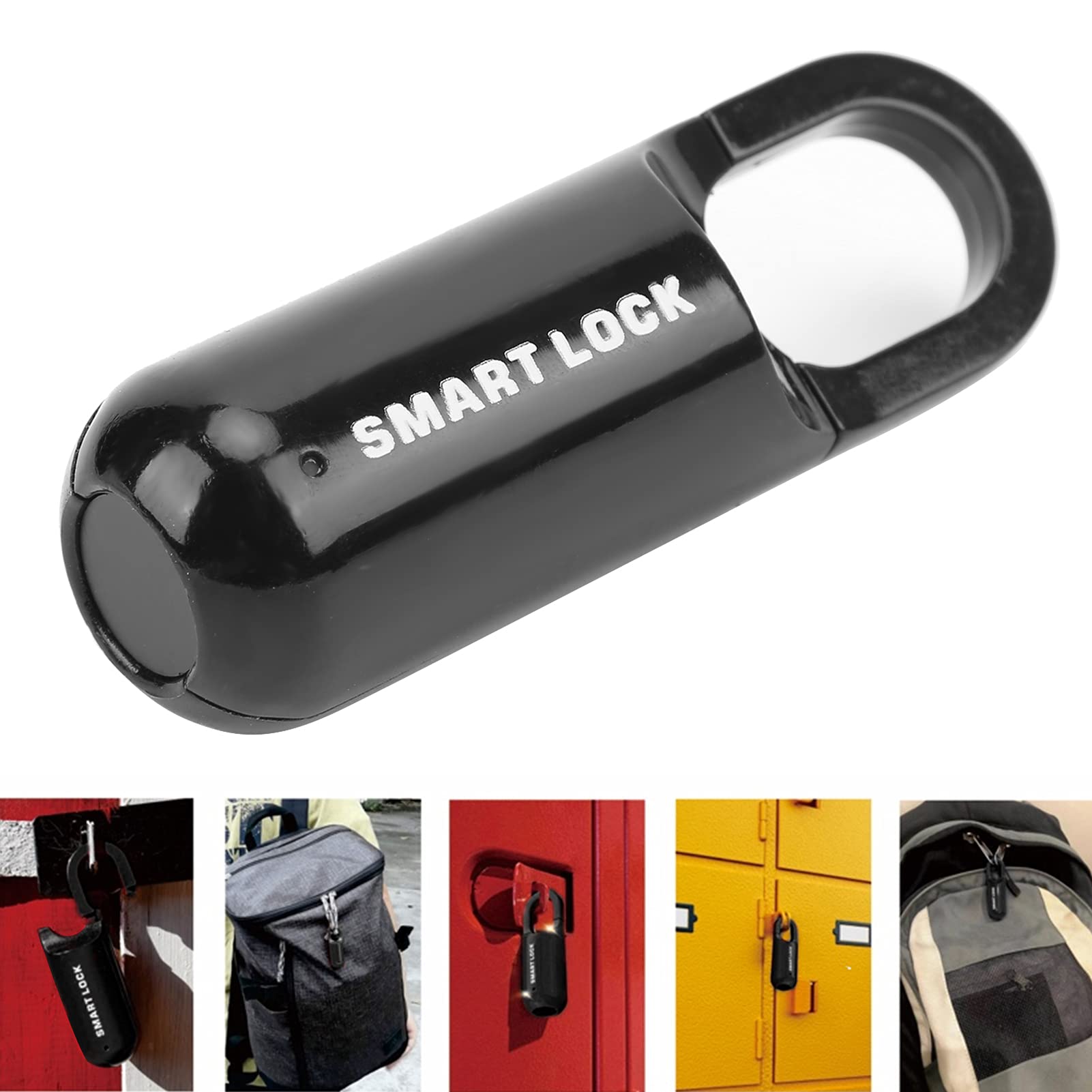 Candado con Huella Digital Cerradura Inteligente Sin Llave para Casillero Candado con Huella Digital Recargable para Casillero, Equipaje, Gimnasio, Maleta, Bolsas Y Caja(Negro)