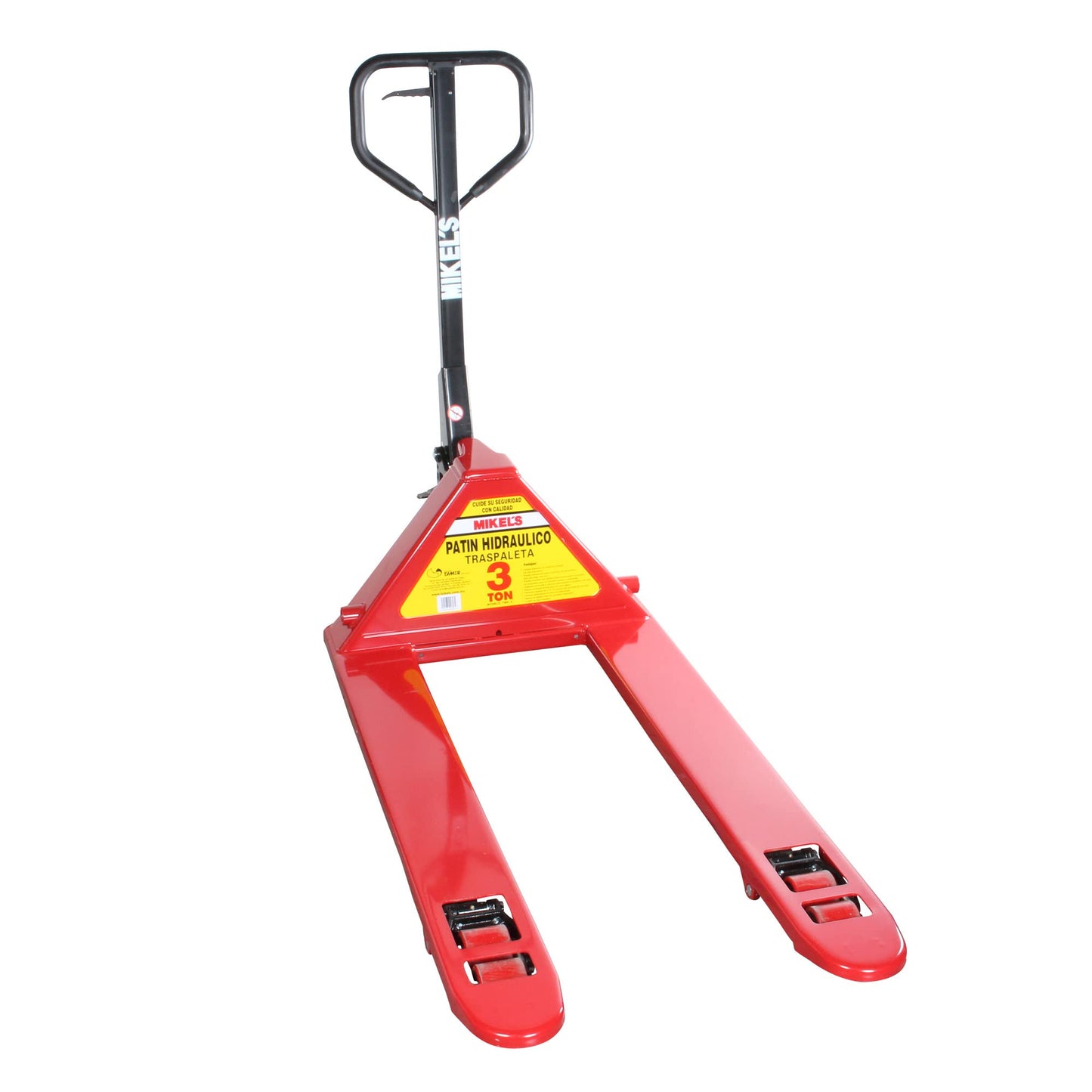 Patín Hidráulico MIKEL'S Rojo con Ruedas de Poliuretano Sistema Tándem 3 Toneladas