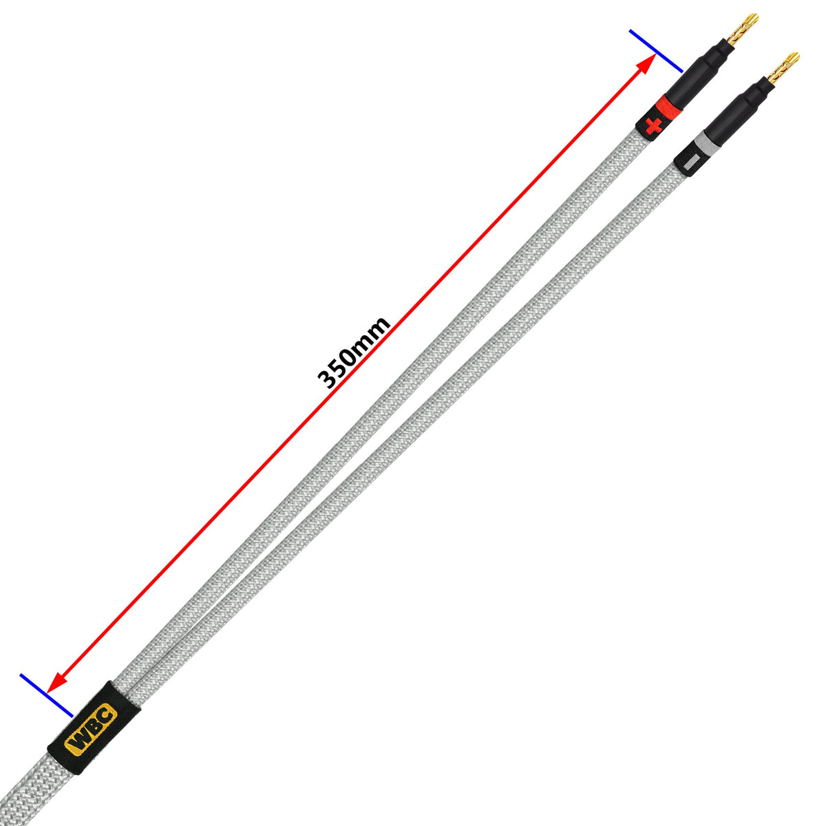Cable Alta Fidelidad Worlds Best Cables Plateado 5 Pies OFC 8 AWG con Enchufes Eminence Gold Plátano