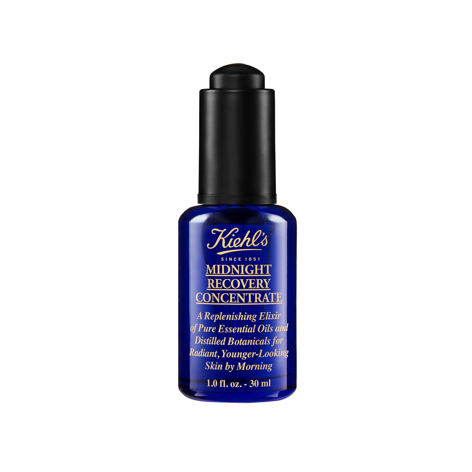 Kiehl's Midnight Recovery Serum, Aceite Facial Hidratante Concentrado, Restaura el Resplandor de la Piel Durante la Noche y Reduce la Apariencia de las Líneas de Expresión, 30 ml