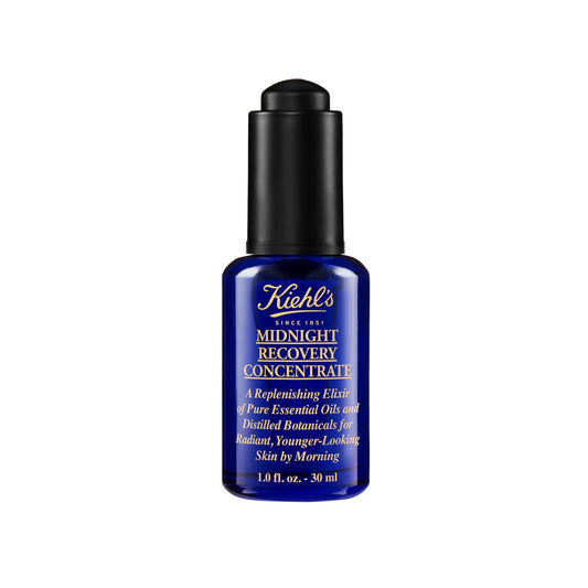 Kiehl's Midnight Recovery Serum, Aceite Facial Hidratante Concentrado, Restaura el Resplandor de la Piel Durante la Noche y Reduce la Apariencia de las Líneas de Expresión, 30 ml