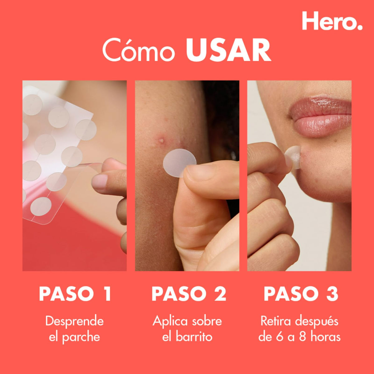 Hero Parches para Acné Mighty Patch Original, Caja con 36 Piezas para Uso de Noche. Absorben las Impurezas en 6 a 8 Horas. Fáciles de Usar y No Contienen Medicamento. Probados Dermatológicamente