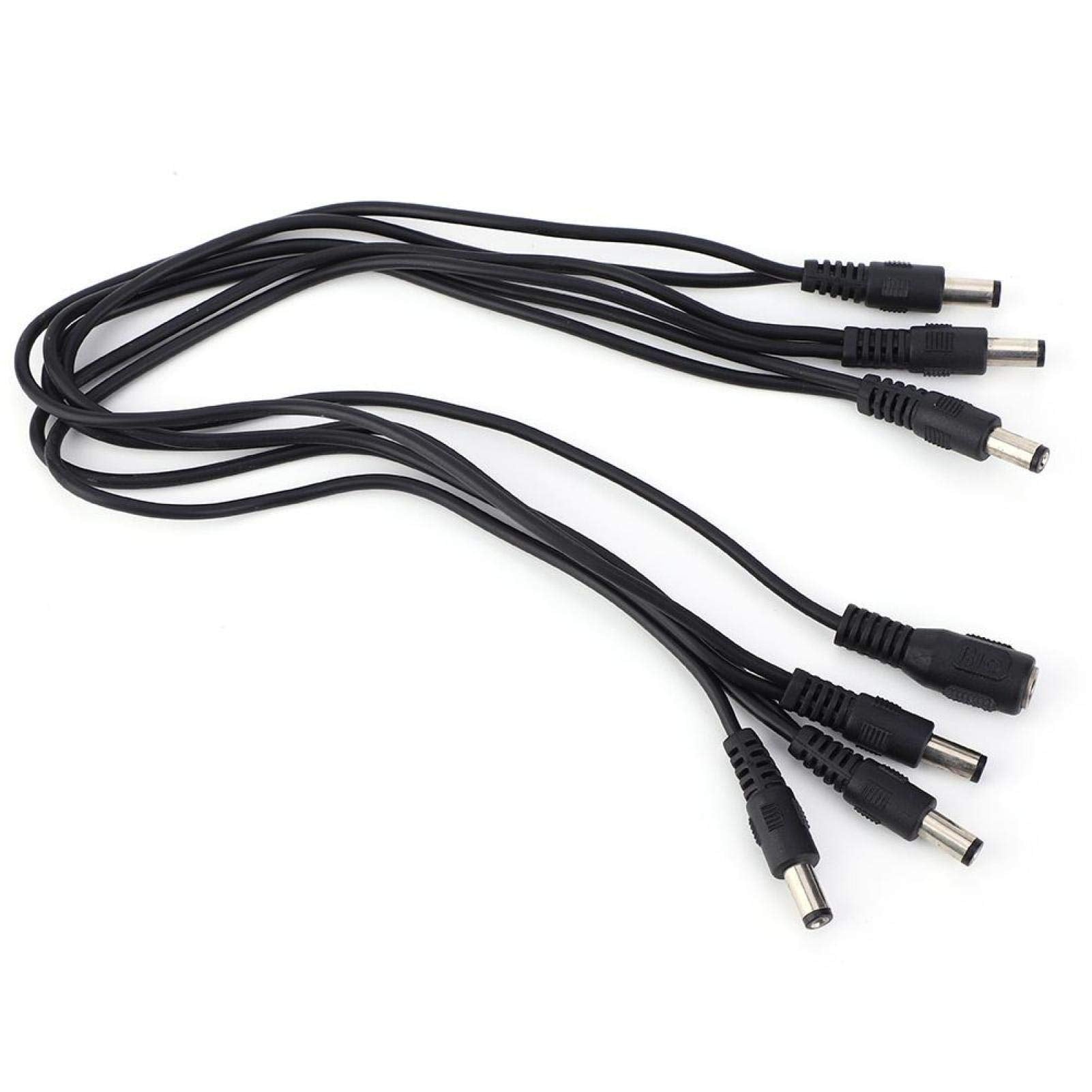 Fybida Adaptador Recto Daisy Chain OD09 1 a 6 para Adultos para Guitarra eléctrica Cables adaptadores