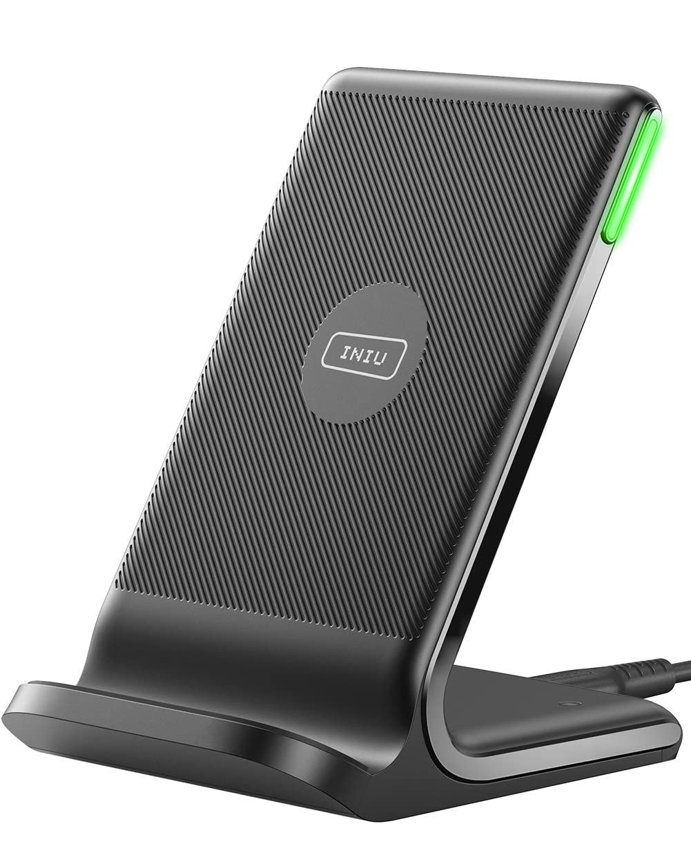 INIU Cargador Inalámbrico, 15W Qi Estación de Carga Inalámbrica，Wireless Base de Carga Rapida con Cable USB-C 1M, Accesorios para Celular iPhone 16 Pro MAX 15 14 13，Samsung s25 Ultra s24 s23 s21 etc.