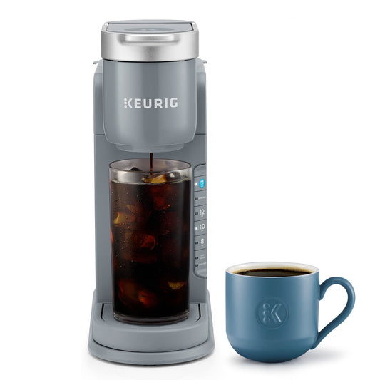 Keurig - Cafetera helada, cafetera helada K-Cup de una sola porción, con capacidad de café caliente y frío, prepara cualquier cápsula K-K-CP, gris