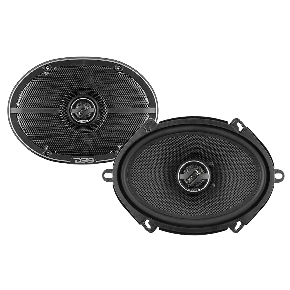 DS18 ZXI-574 Elite - Altavoces coaxiales de 2 vías para Coche de 5 x 7 Pulgadas con Cono de Kevlar 210 vatios 4 ohmios (2 Altavoces)