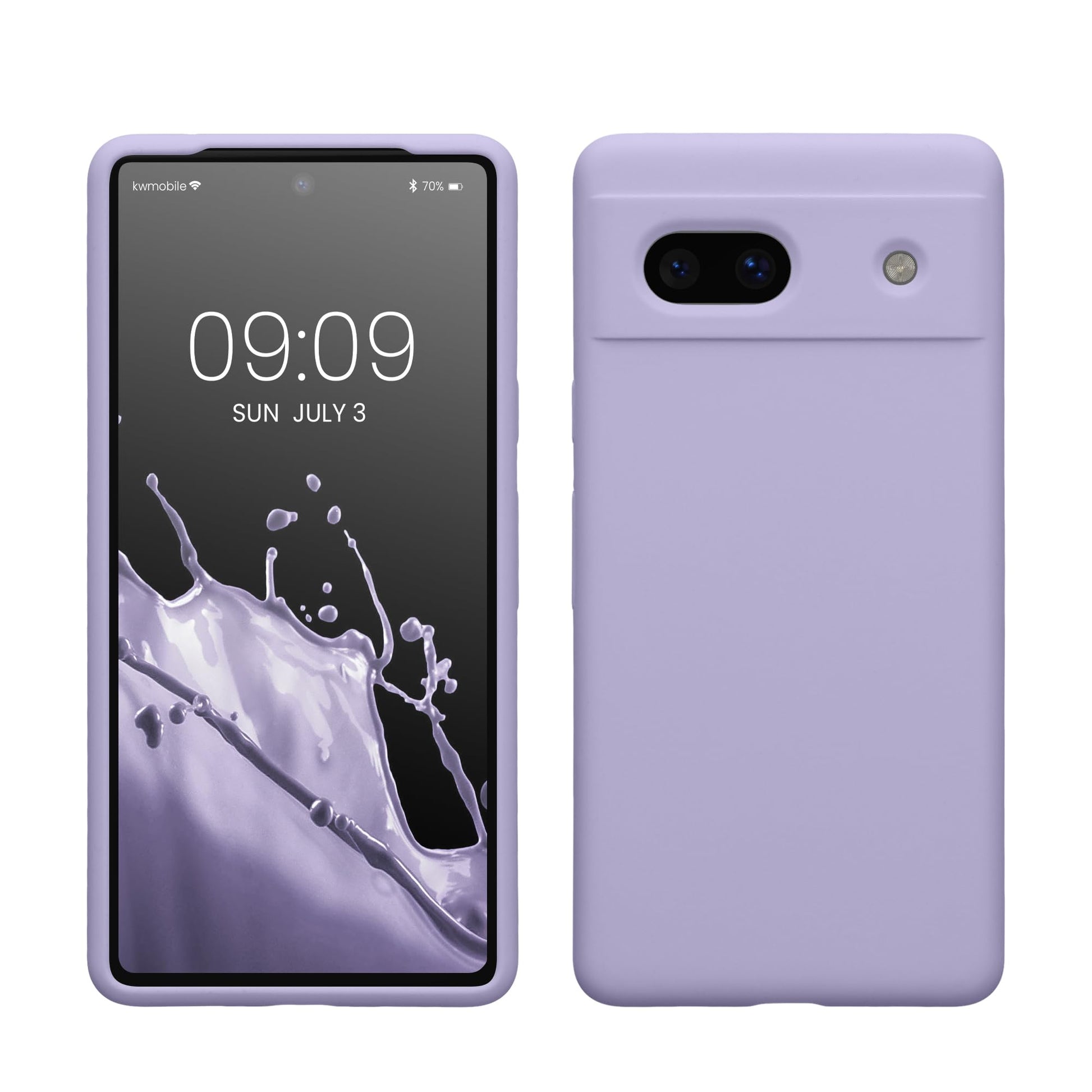kwmobile Carcasa Compatible con Google Pixel 7a Funda - Case TPU y Silicona antigolpes - Apto Carga inalámbrica - Lila
