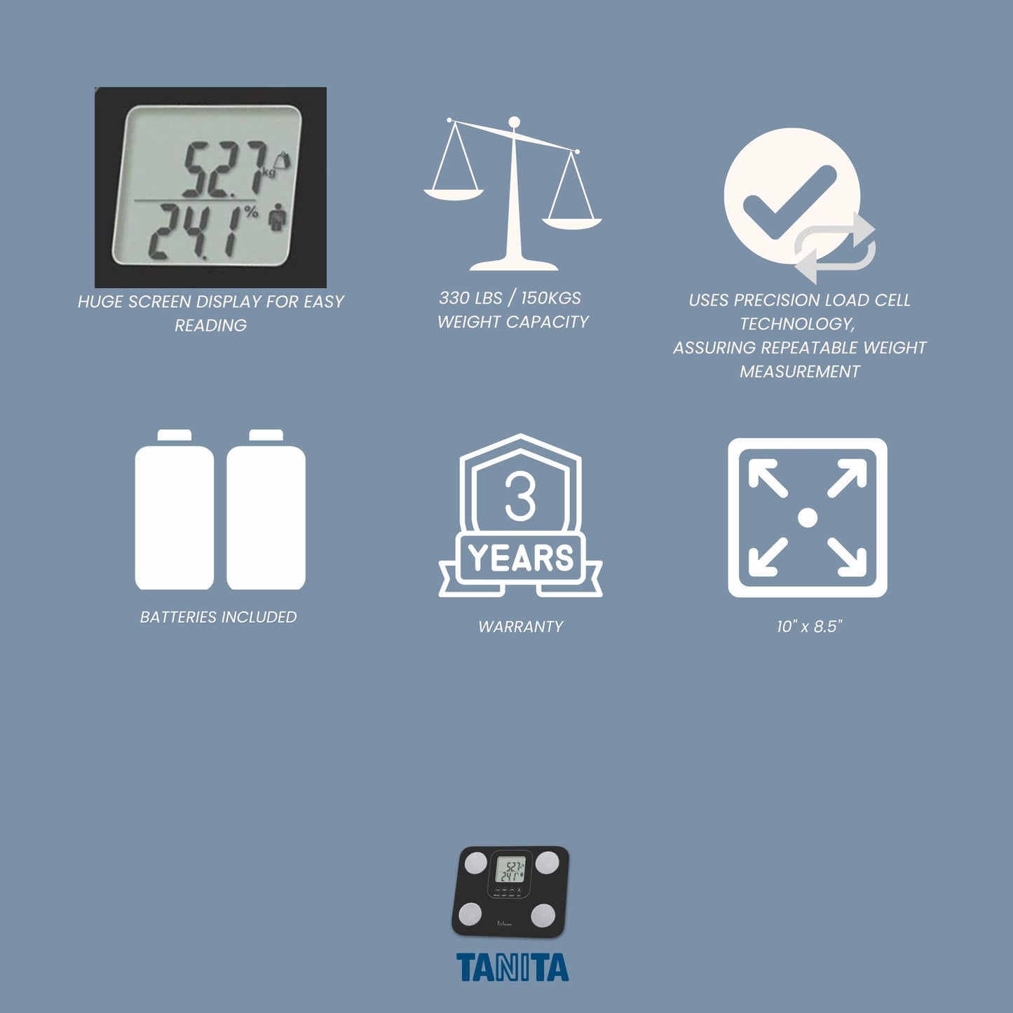 Báscula Digital Tanita BC-730F FitScan Grasa Corporal Inteligente