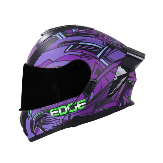 Casco Para Moto Integral BOSTON - Casco Motocicleta Marca EDGE - Visor Doble ANTIVAHO - Cascos Para Motos Certificados Dot Moto - Accesorios Para Moto Motocross Motocicleta Mujer Hombre Cascos De Moto