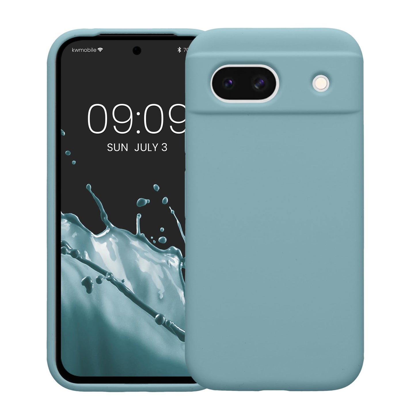 kwmobile Carcasa Compatible con Google Pixel 8a Funda - Case TPU y Silicona antigolpes - Apto Carga inalámbrica - Piedra Antigua