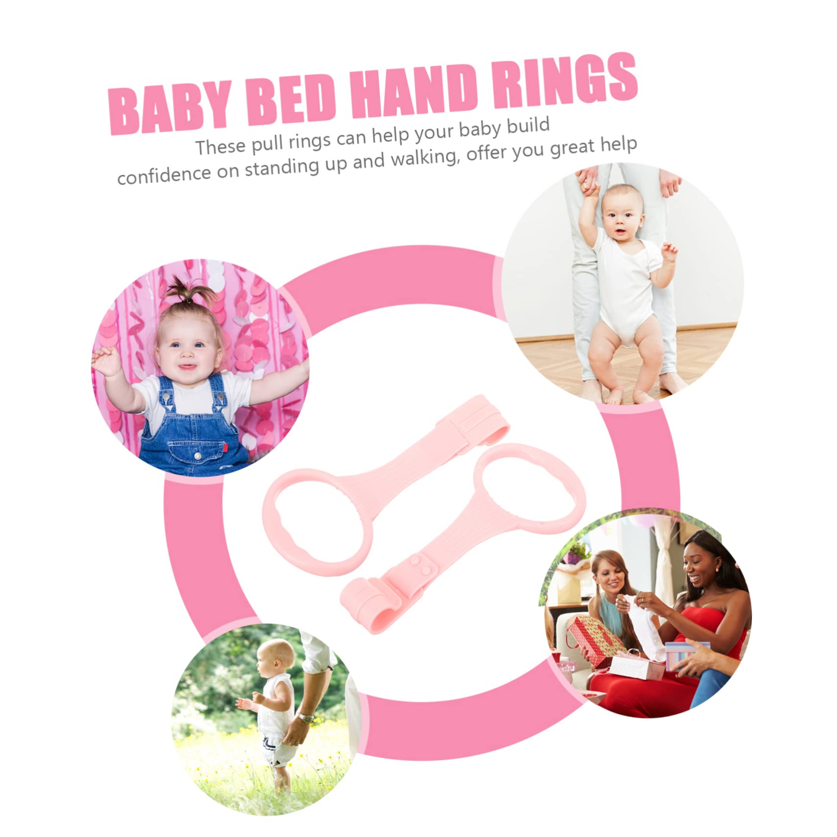 Anillos de Aprendizaje de Pie para Niños Ajustables y Asistentes de Caminata Rojos