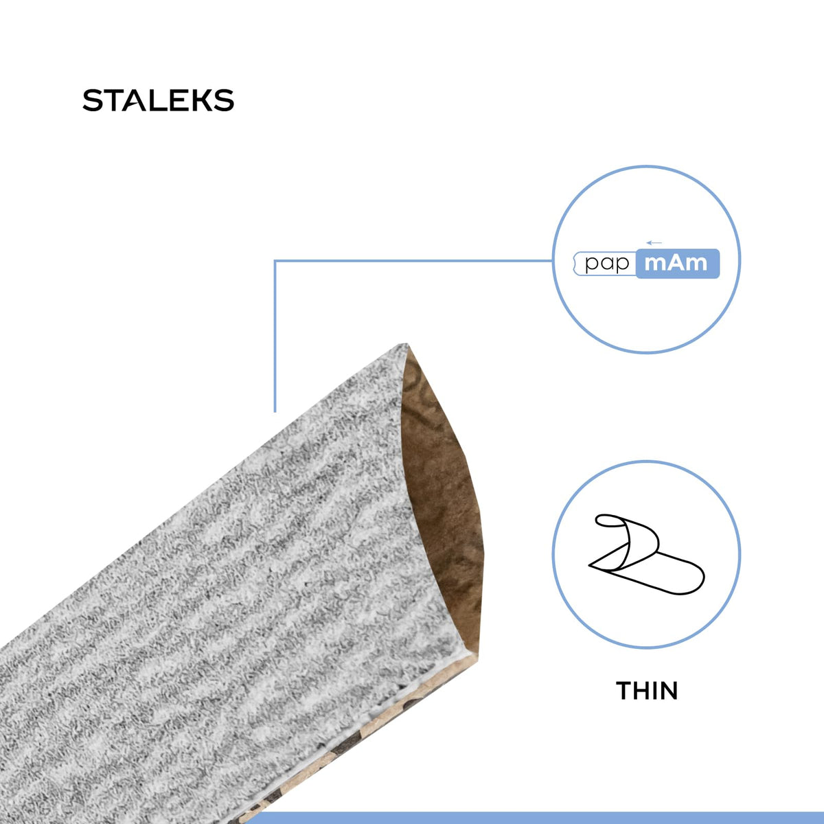 Staleks Limas De Uñas Desechables Pro Smart 22 Papmam (Grano 150, 50 Unidades) – Fundas Abrasivas De Espuma Suave Sin Pegamento Con Óxido De Aluminio Para El Acabado De Uñas Artificiales