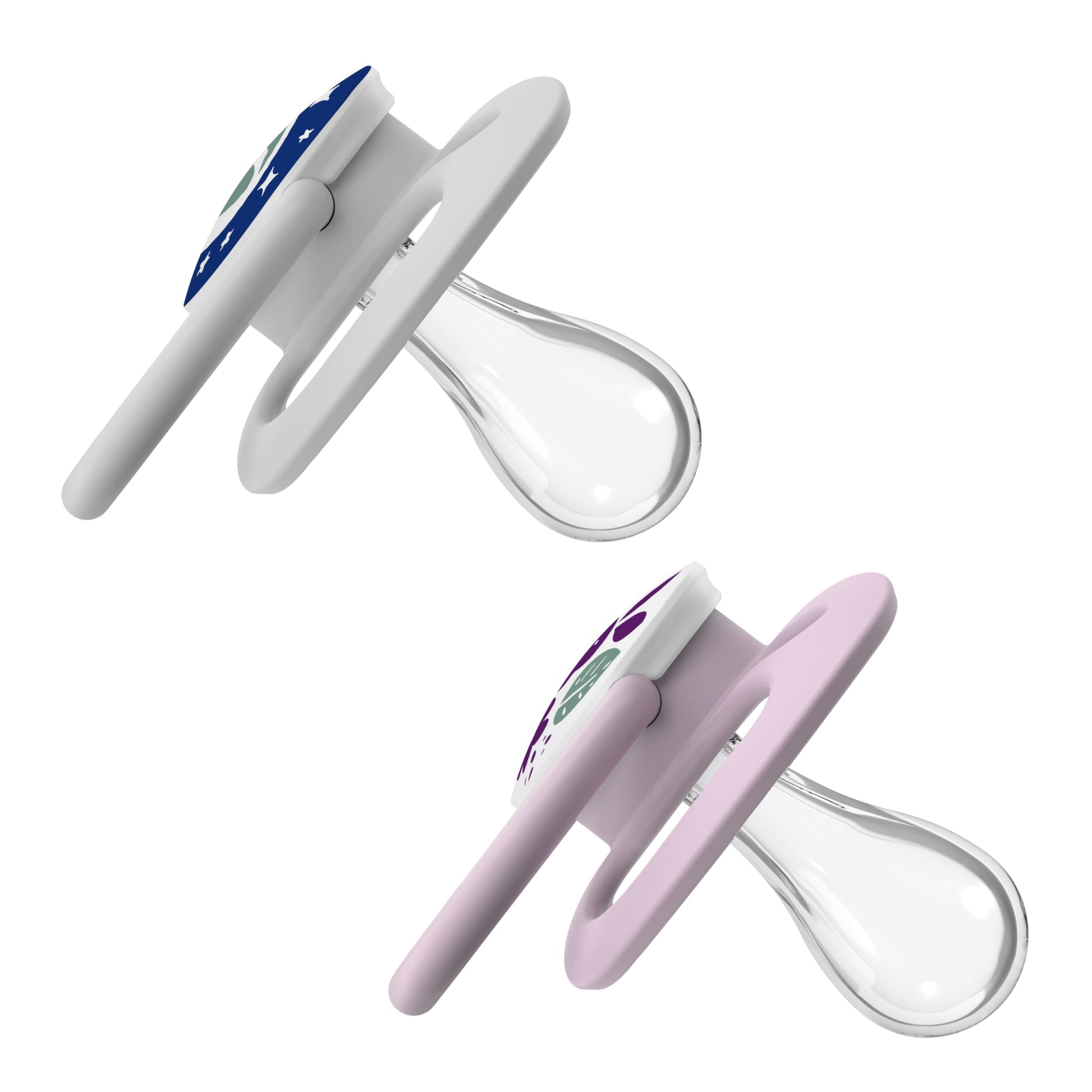 Chupetes Dr. Brown's Advantage Glow-in-The-Dark Rosa, 2 Piezas, Etapa 2, 6-12 Meses