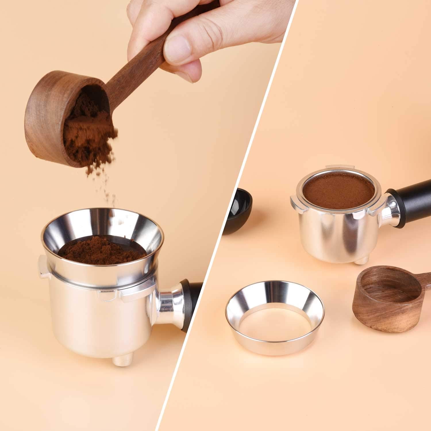 Embudo Dosificador de Café MATOW Acero Inoxidable 51 mm Compatible Con Portafiltro