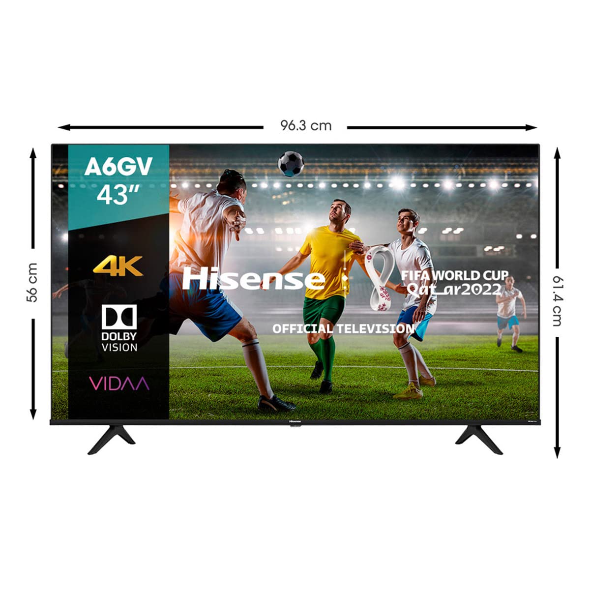 Hisense Pantalla 43" 4K Smart TV UHD 43A6GV VIDAA (2021)