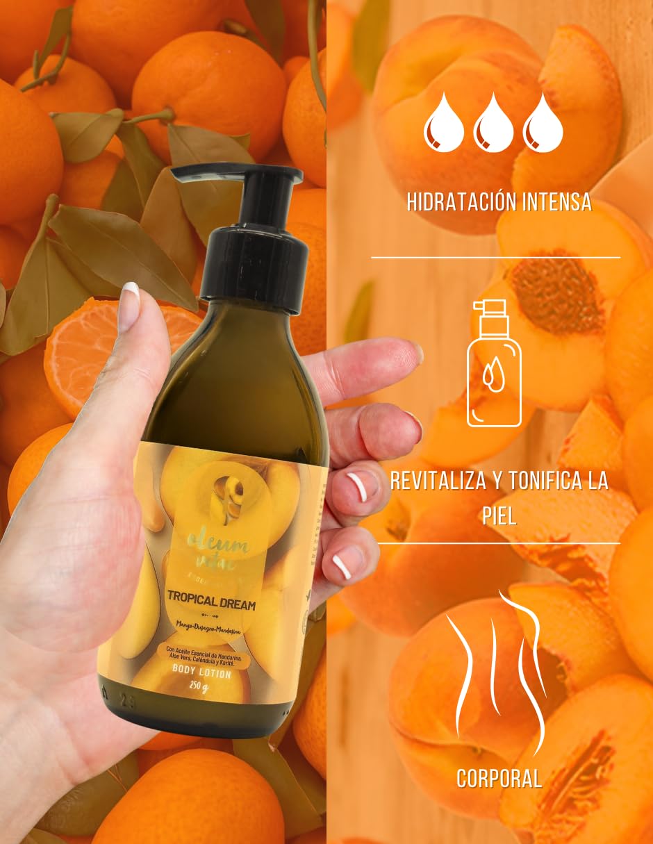 Crema Corporal Tropical Dream Mango Durazno Mandarina, 250g