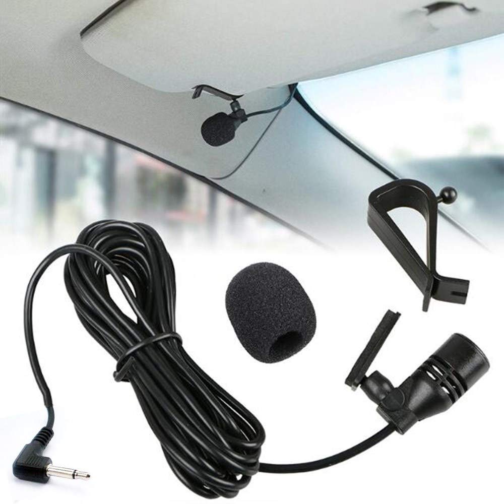 Micrófono externo estéreo de 3,5 mm compatible con Kenwood Boss Corehan Power JVC Sony Jensen Alpine Unidad principal del vehículo estéreo del coche habilitado audio GPS DVD