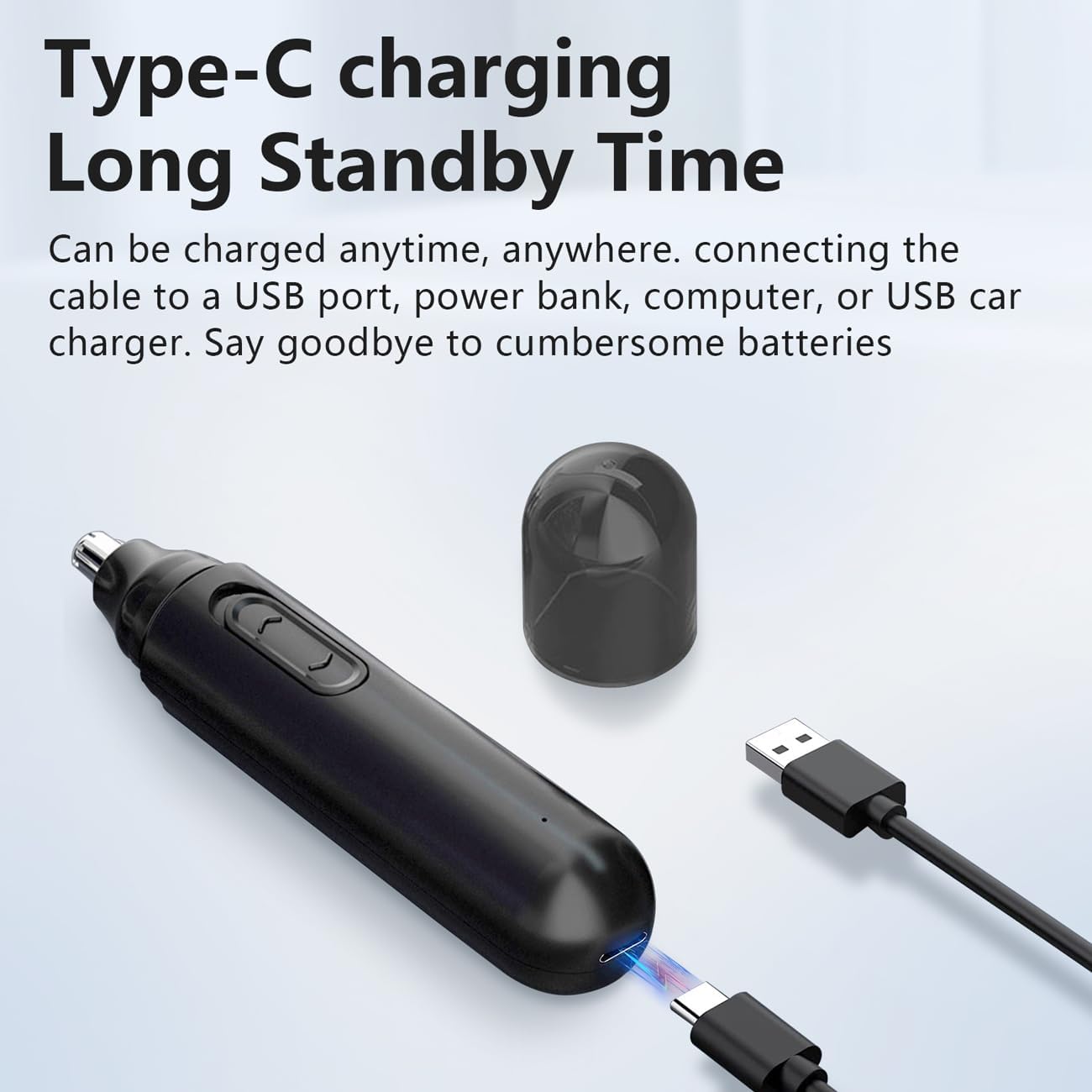 Sendowtek Recortadora de Nariz Eléctrico, Depiladora de Nariz Hombre, Cortador de Vello Naríz Recargable, Maquina Vello Nariz, Electric Nose Trimmer con Cabezal de Repuesto, Indoloro, Impermeable