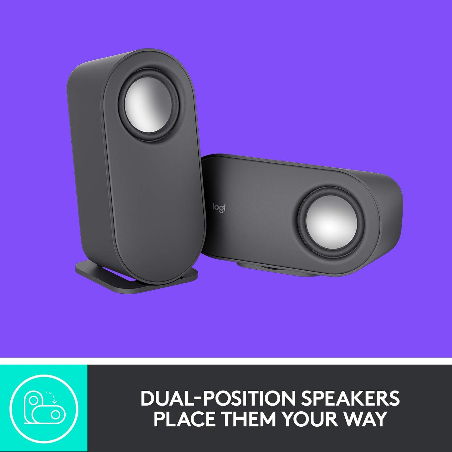 Logitech Z407 Bocinas Bluetooth para ordenador con Subwoofer y control inalámbrico, Sonido inmersivo, Audio premium con varias entradas, Altavoces USB - Negro
