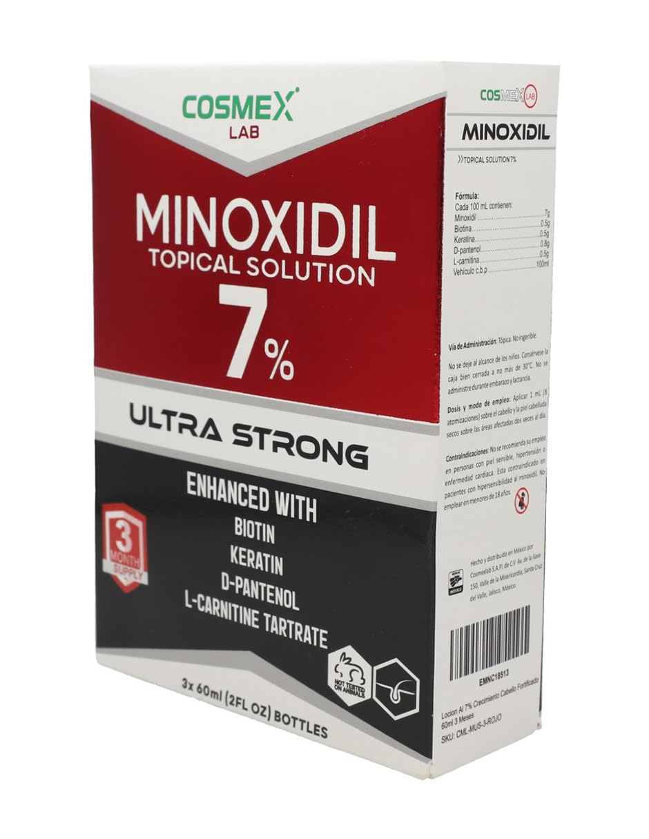 Loción Capilar Anticaída con Minoxidil Fortificado con Biotina 3 Meses