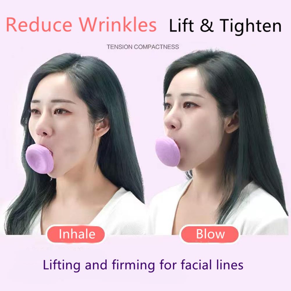 Dlmlemu 3 ejercitadores faciales y de cuello para mujeres, reafirmantes faciales en forma de V, para papada, eliminan pliegues nasolabiales y reafirman la piel facial, herramienta portátil antiarrugas