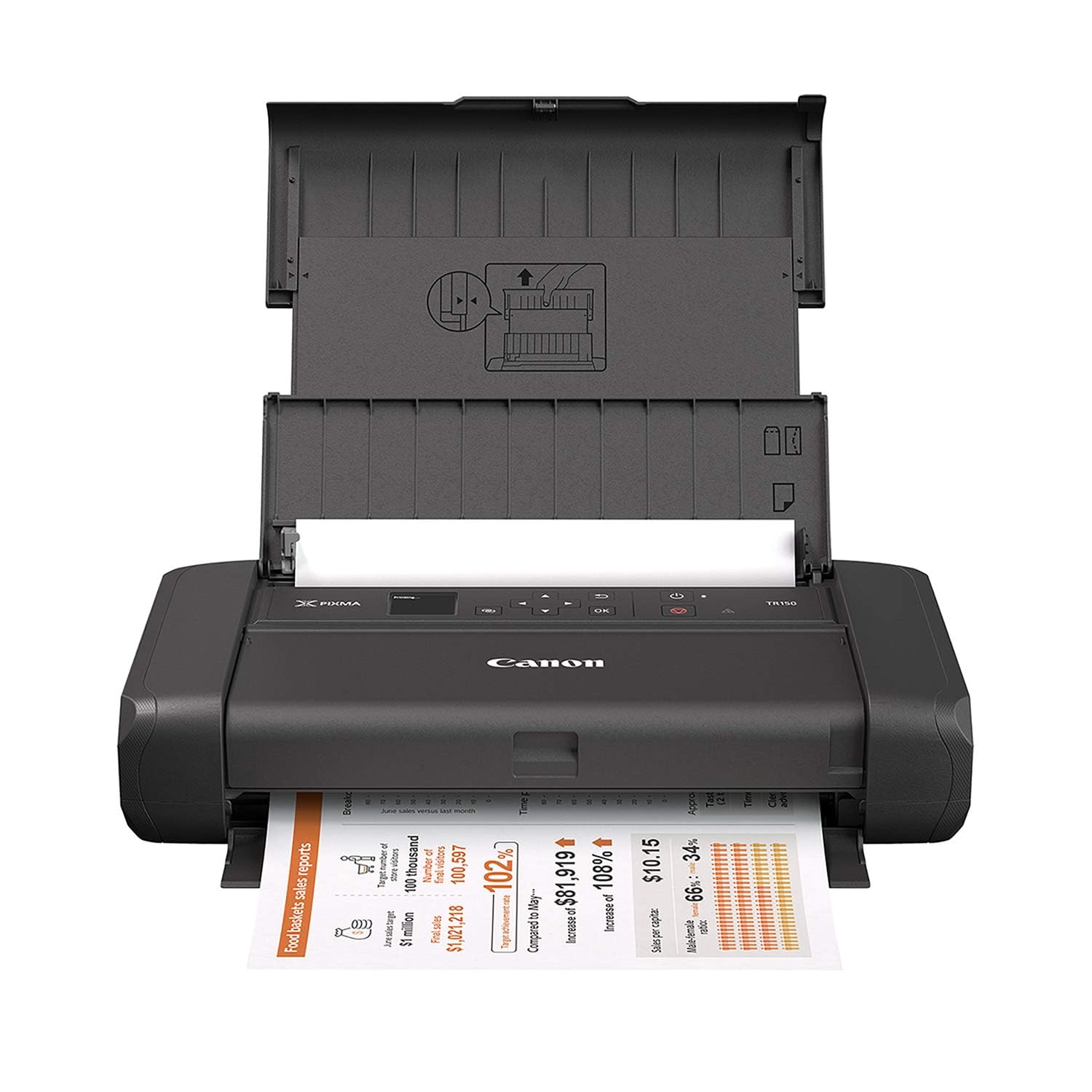 Canon Pixma TR150 - Impresora móvil inalámbrica con Airprint y Cloud Compatible, Color Negro