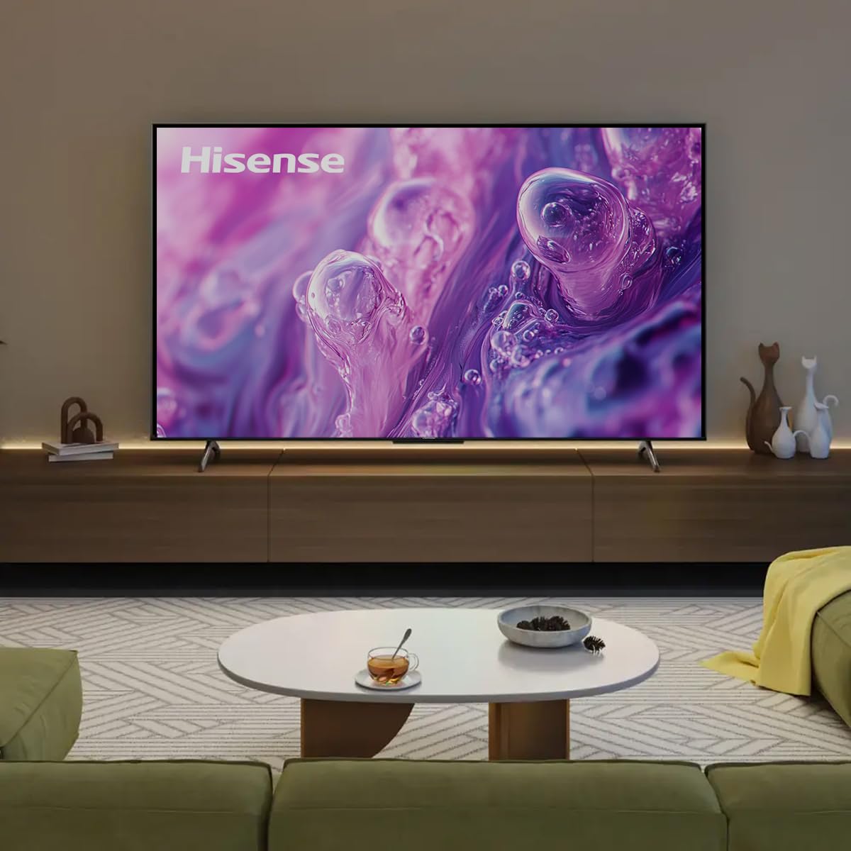 Hisense Smart TV de 65" Pulgadas Clase U6HR Series QLED 4K Ultra HD Roku Quantum LED, Dolby Vision Atmos, Motion Rate 240, Full Array Local Dimming, Voice Remote - 2024, 65U6HR