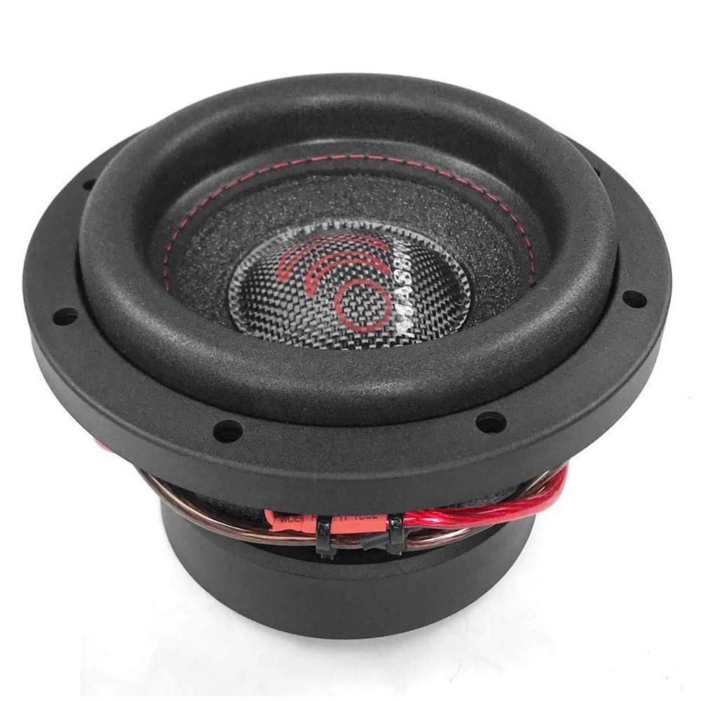 Massive Audio SUMMO64S - Subwoofer de audio para coche de 6.5 pulgadas, alto rendimiento para coches, camiones, jeeps - Subwoofer de 6.5 pulgadas 200 W RMS, 400 W MAX Dual 4 Ohm, bobina de voz de 1.5