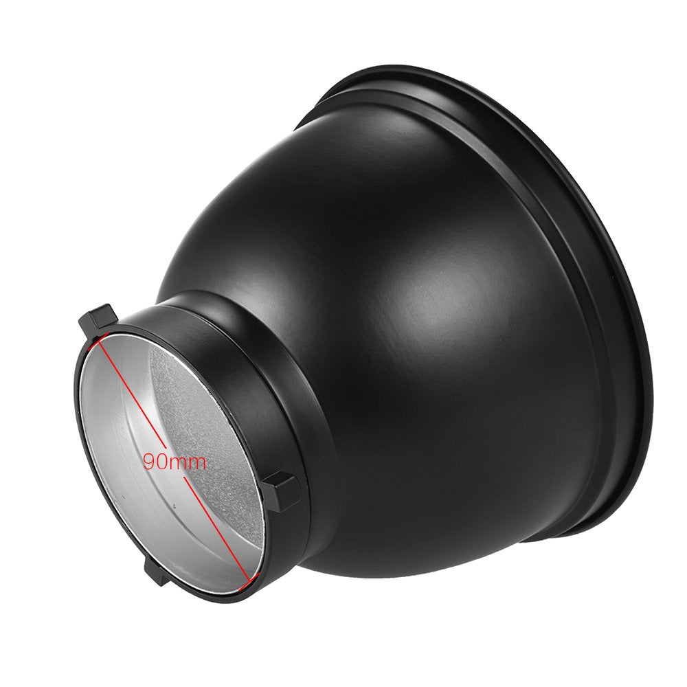 Andoer – 17,8 cm Reflector estándar Difusor Lámpara de techo, Plato con 60 ° Rejilla de panal para Bowens Studio Flash estroboscópico luz Speedlite