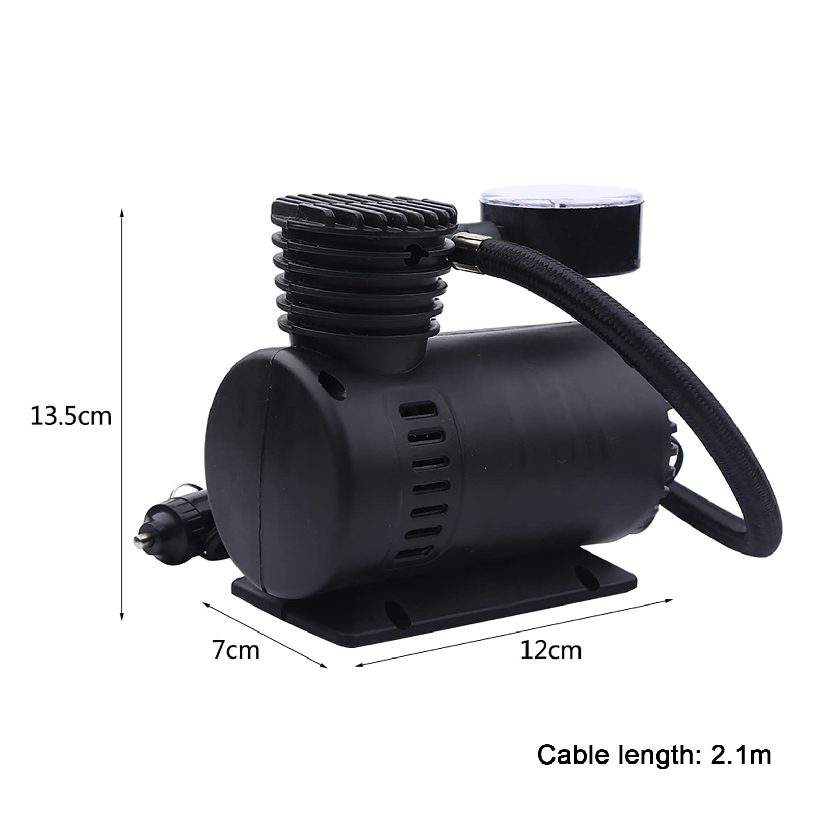 TOPINCN Mini Compresor de Aire con Detector de Presión, Bomba de Neumáticos de Coche de 12 V 300 PSI para Bicicletas, Coches, Motocicletas Compresores de Aire Infladores