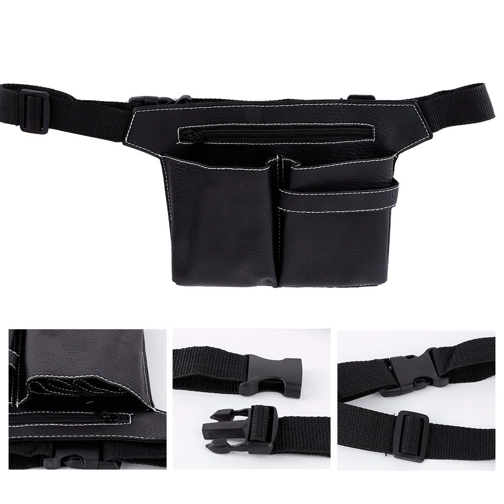 Bolso de Cintura del Peluquero Salon Barber Shears Riñonera, Peluquero Profesional Corte de pelo Cinturón Bolsa Peluquería Salon Tijeras Funda con Funda