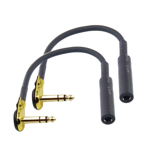 Adaptador de Ángulo Recto Suanqi Chapado en Oro para Conectores de Altavoz y Guitarra