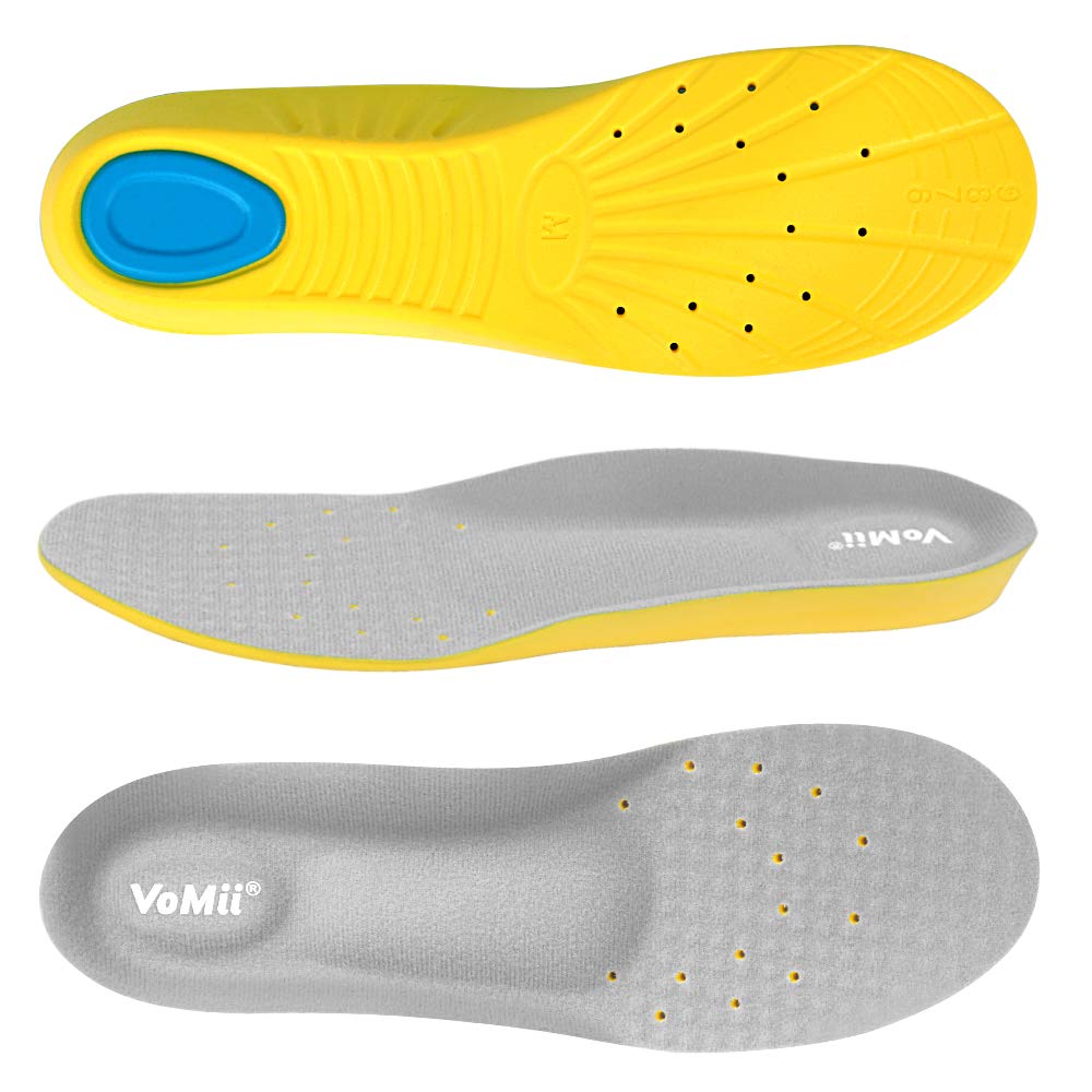 Plantillas VoMii Azul Espuma Viscoelástica para Fascitis Plantar para Mujer, Hombre o Niño