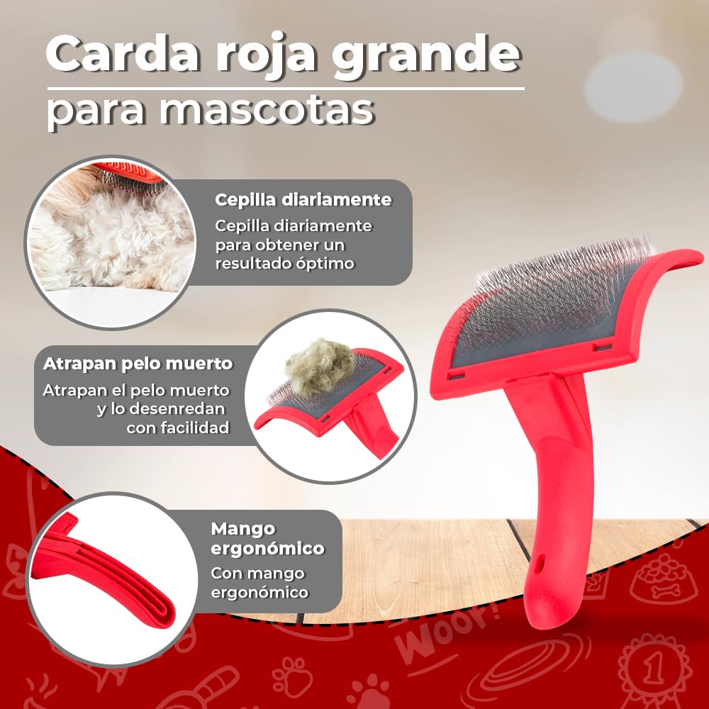 Fancy Pets Carda para Perros Color Rojo Tamaño Grande
