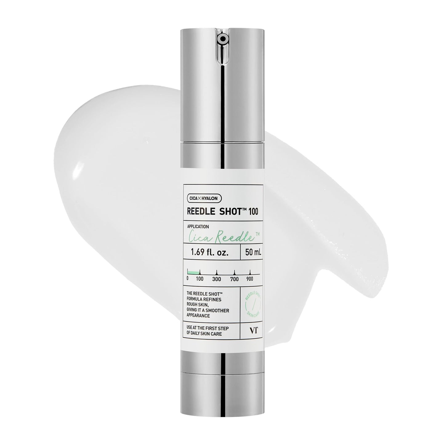 VT COSMETICS CICA Reedle Shot 100, suero de microagujas para uso diario y nocturno con exosomas, centella asiática, ácido hialurónico, propóleo, piel suave, regeneración, piel de cristal, potenciad