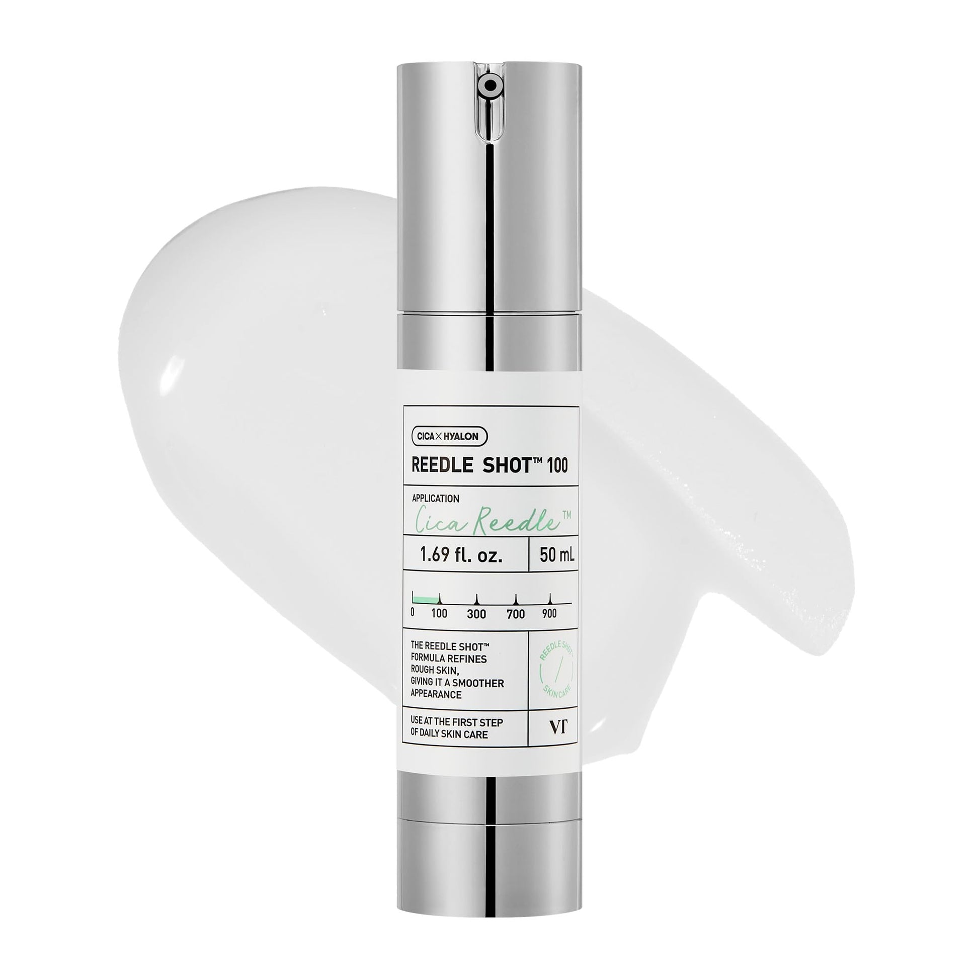 VT COSMETICS CICA Reedle Shot 100, suero de microagujas para uso diario y nocturno con exosomas, centella asiática, ácido hialurónico, propóleo, piel suave, regeneración, piel de cristal, potenciad