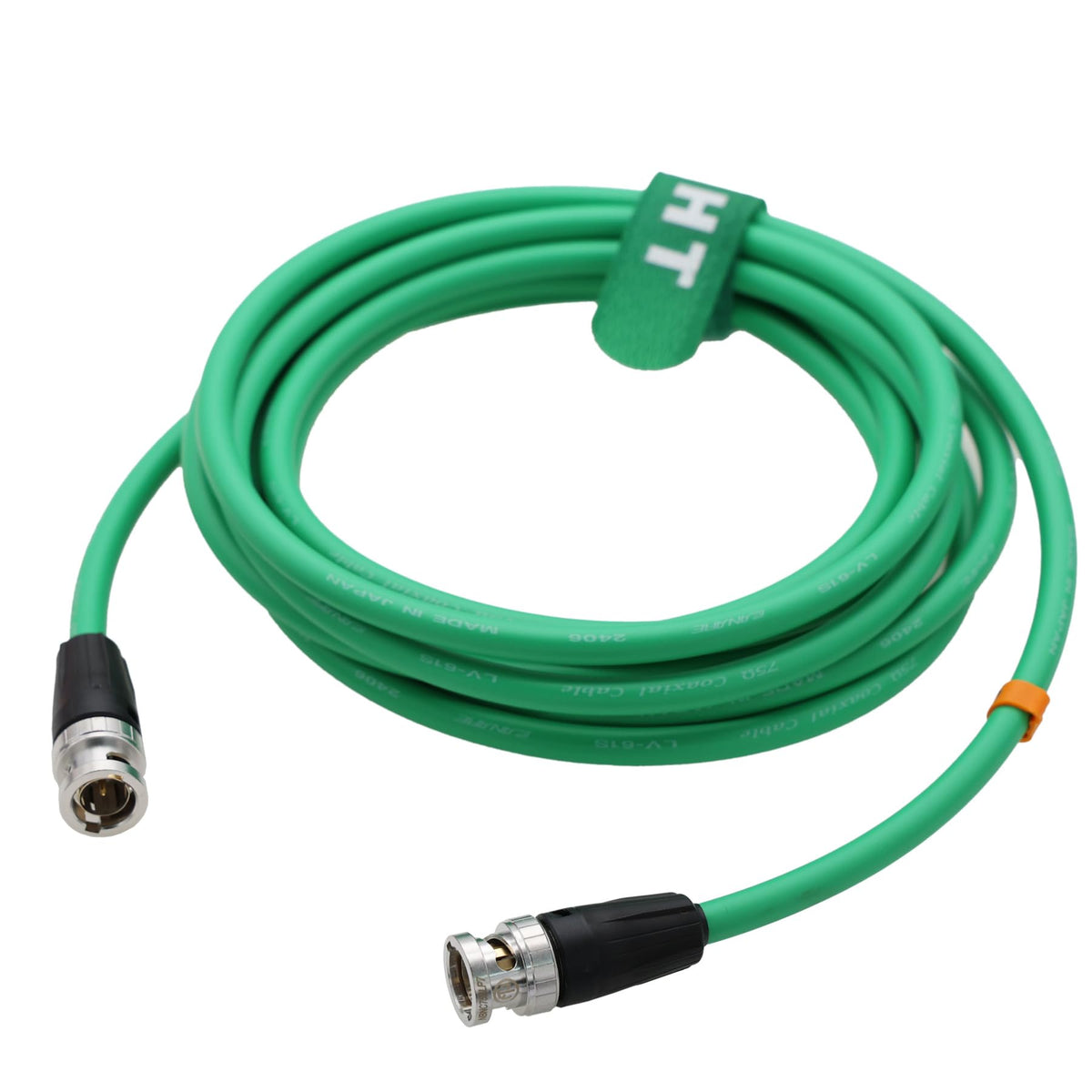 Cable Coaxial de Vídeo HT Canare Verde 3M SDI 4K Blindado Flexible para Monitor de Cámara