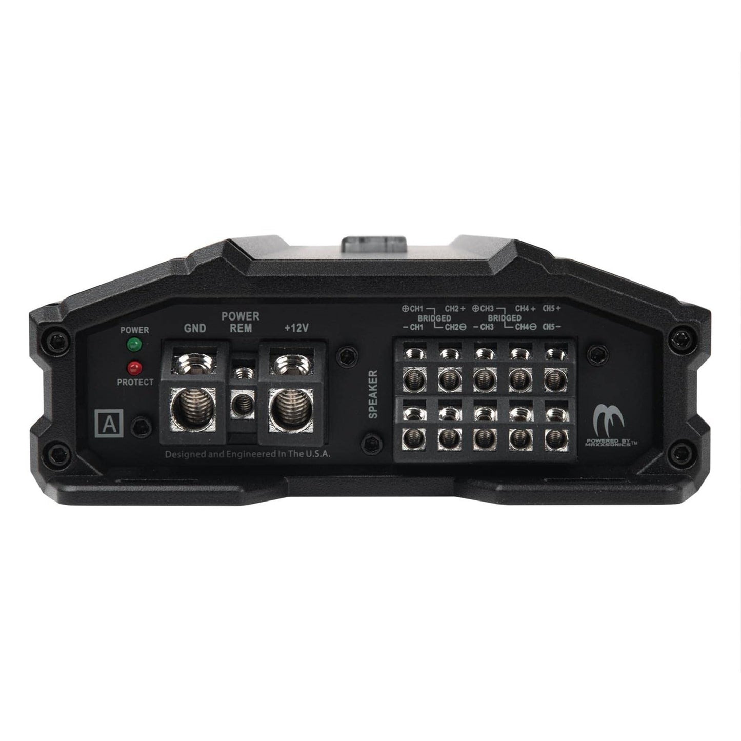 Hifonics Zeus Delta ZD-1750.5D - Amplificador de audio para coche compacto de 5 canales niquelado con función de encendido automático, color negro