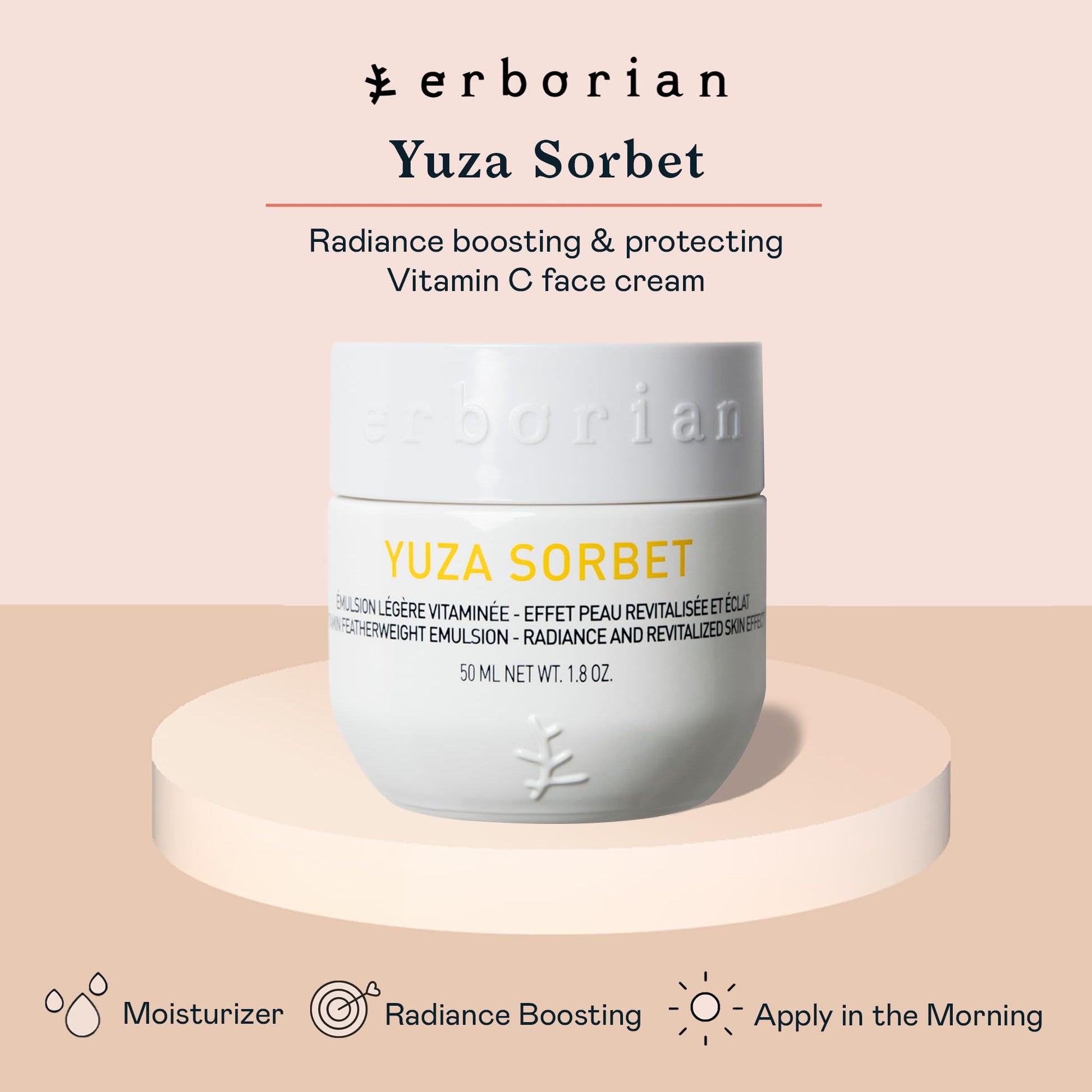 Erborian Yuza Sorbet Featherweight Emulsion for Women, 1.7 Ounce