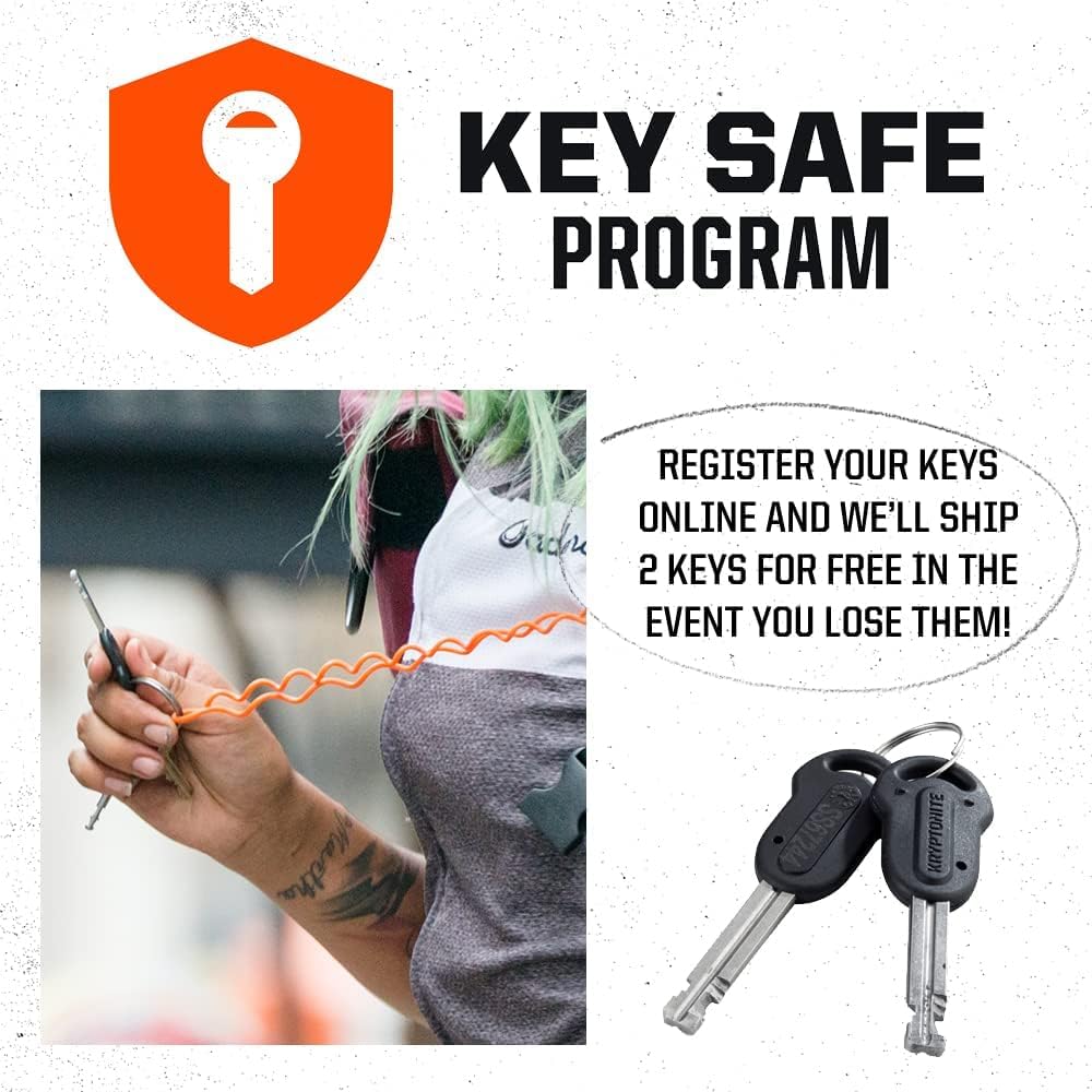 Kryptonite 999515 negro 12mm x 39" (1210) New York Chain and Evolution Series-4 Orange 14mm Disc Lock