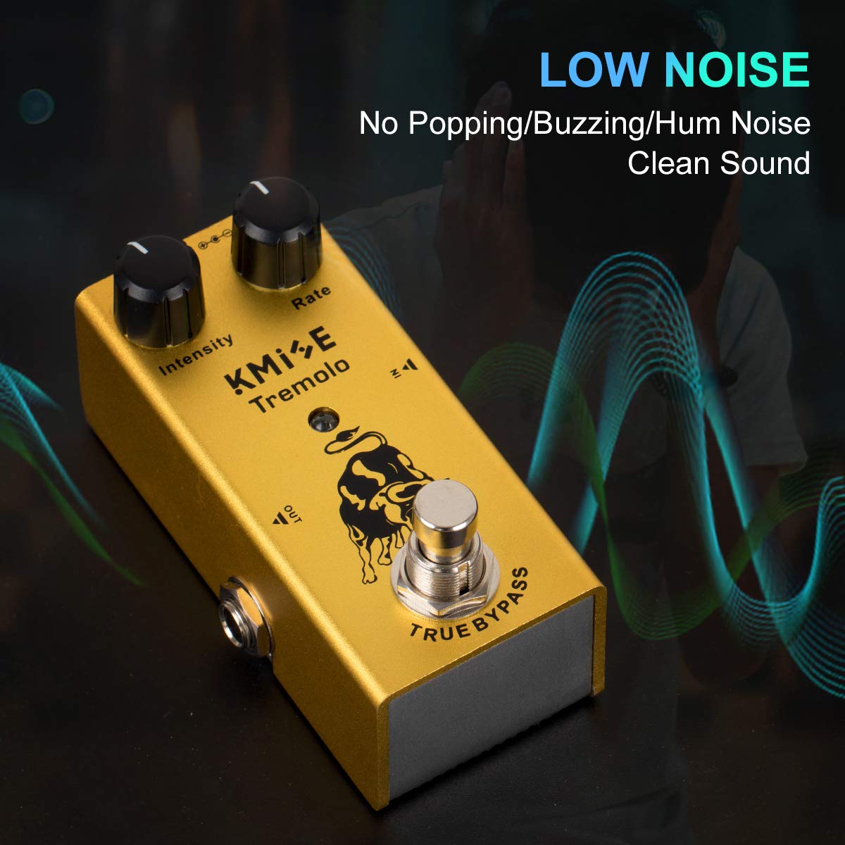 lotmusic Pedal de efectos de guitarra eléctrica Mini tipo único DC 9V True Bypass (Tremolo)