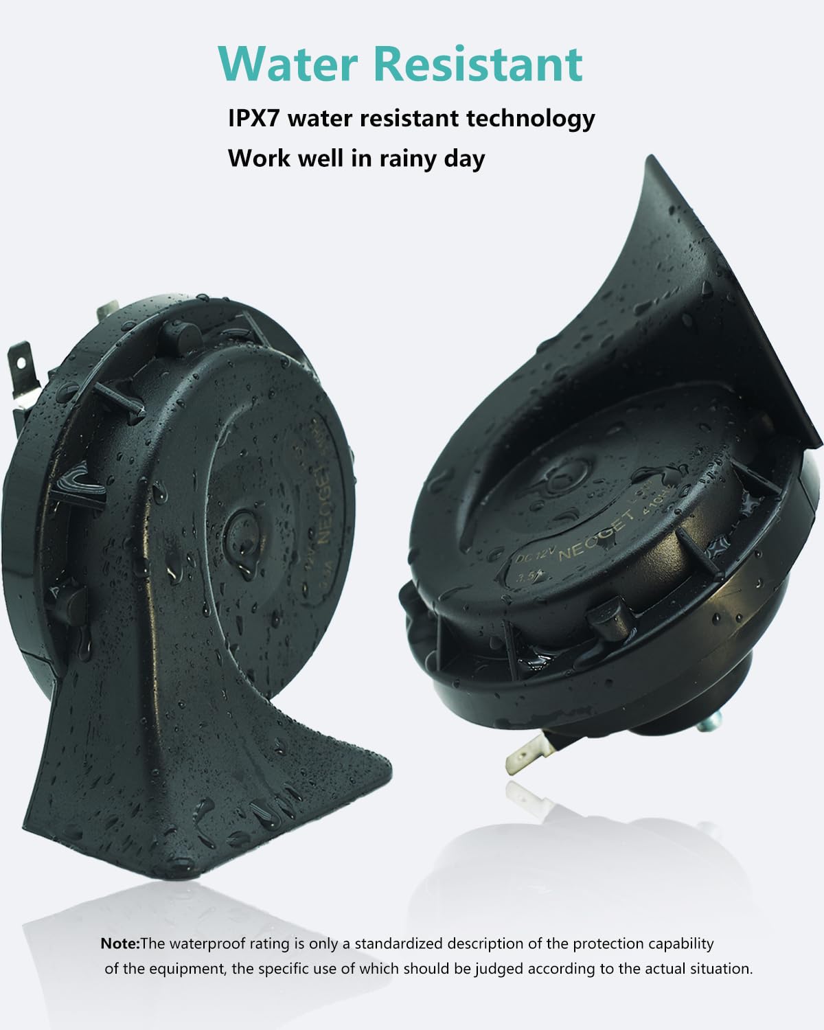 Bocina de Coche Neoget Alta y Baja Resistente al Agua Universal para Vehículos de 12 V
