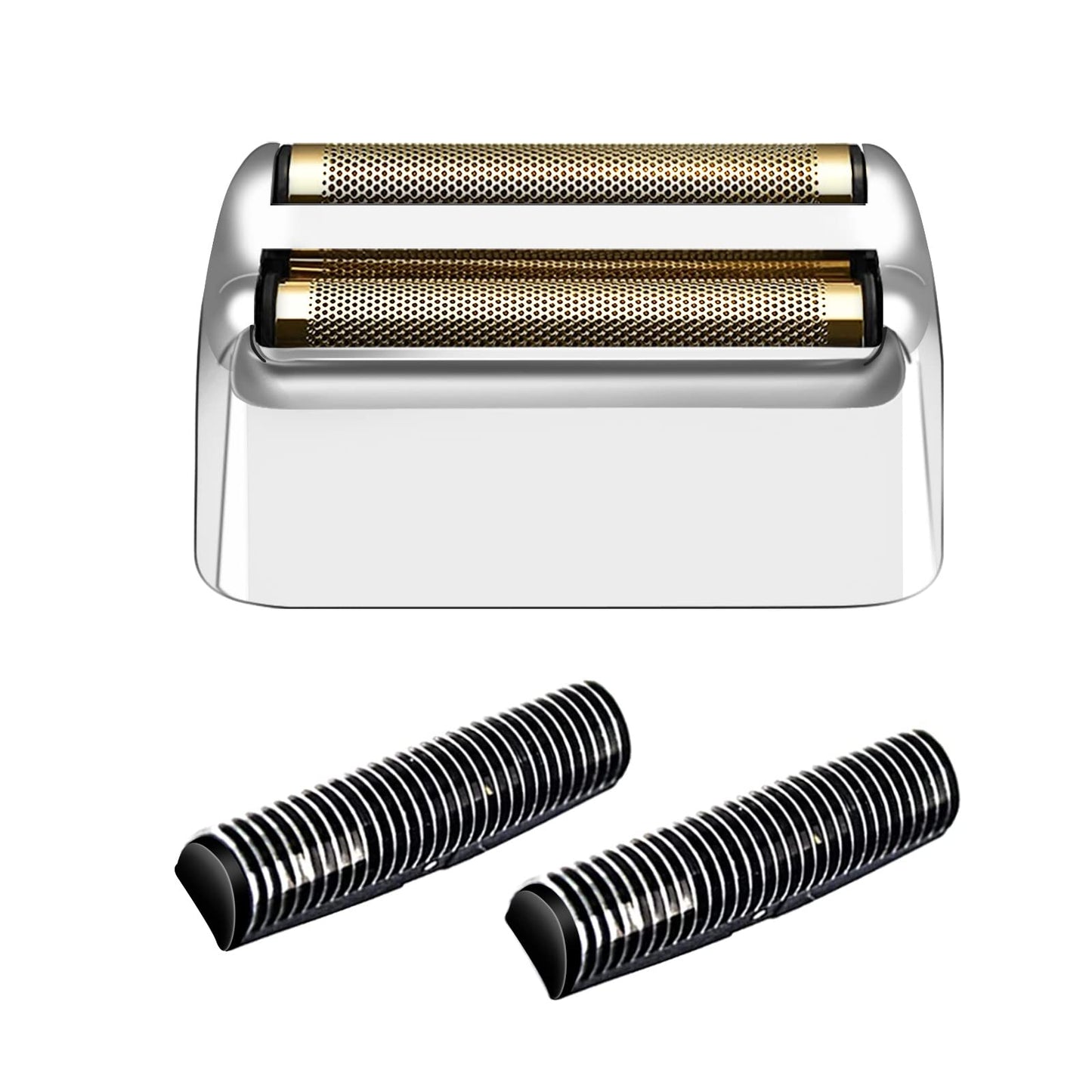 Hoja de repuesto y cortadores de afeitadora compatibles con BaBylissPRO Barberology Double FXFS2 (plata)