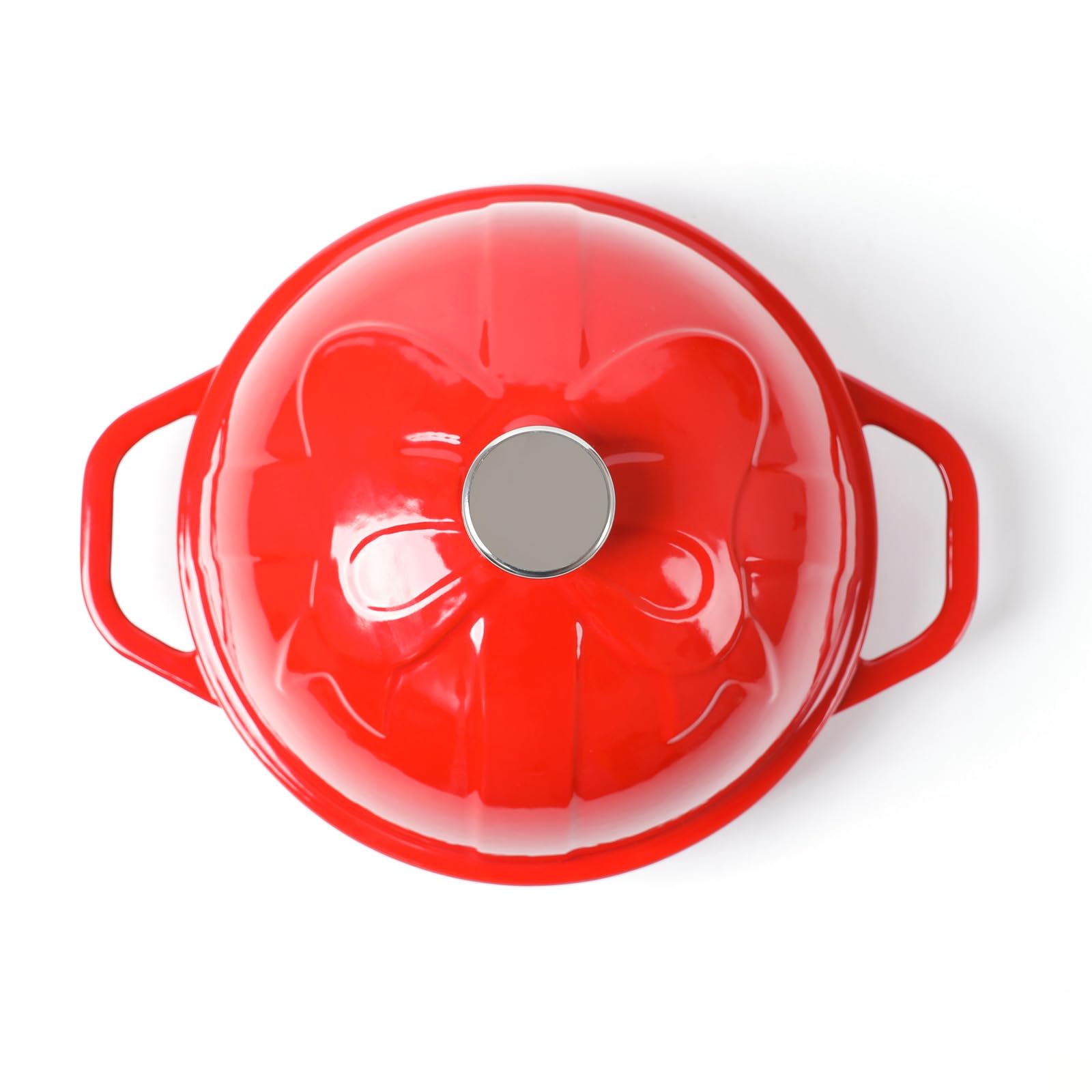 HAWOK - Cloche de pan de hierro fundido, diámetro 7.8 pulgadas, molde para hornear de masa madre presazonado negro
