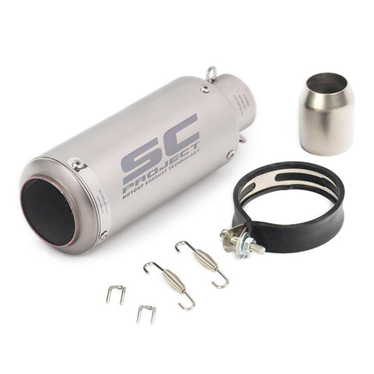 IOAGSVW Escape de Moto, Tubos de Escape Universal de 51mm, Tubo de Escape de Acero Inoxidable para Motos, Dirt Bikes, Street Bikes, Scooters, Atvs Y Más