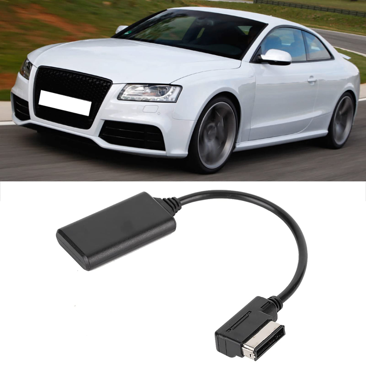 Adaptador AUX Bluetooth5.0 Gorgeri Negro Conector de Música para Audi AMI MMI MDI
