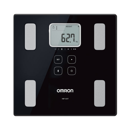 Báscula Digital OMRON Negra con Memoria Ilimitada y 4 Perfiles de Usuario